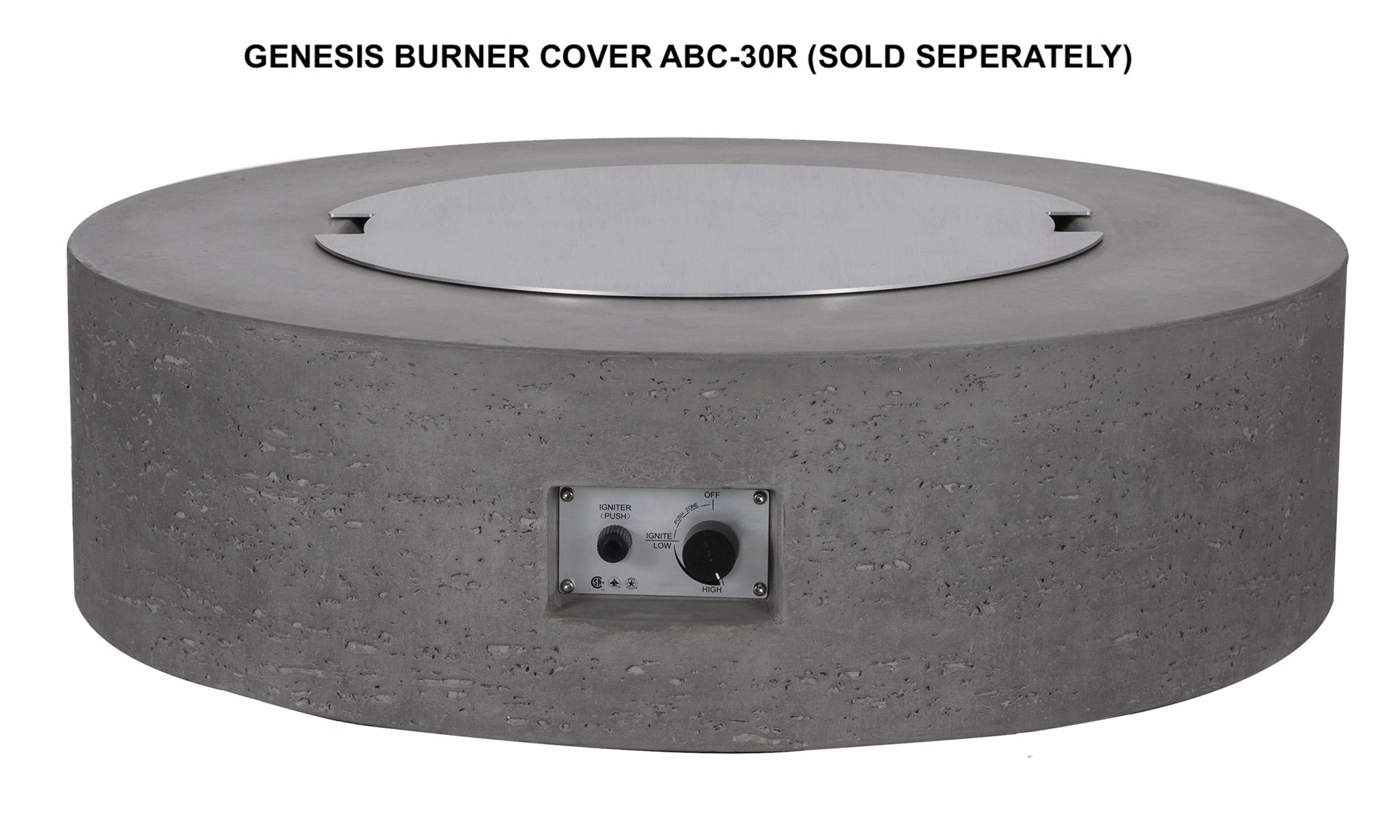 PyroMania Fire - Genesis Round Concrete Fire Pit Table
