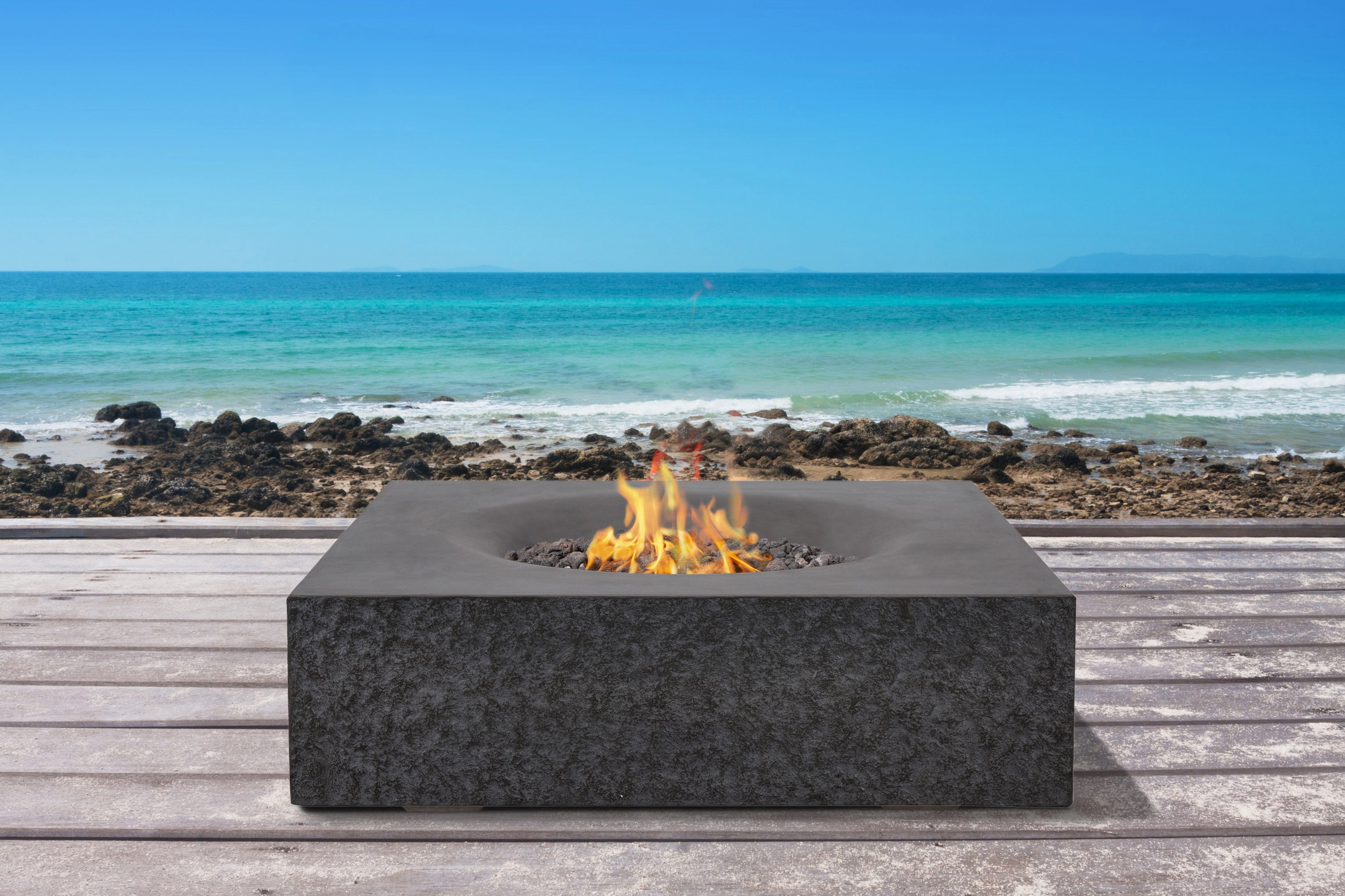 PyroMania Fire - Monument Square Concrete Fire Pit Table