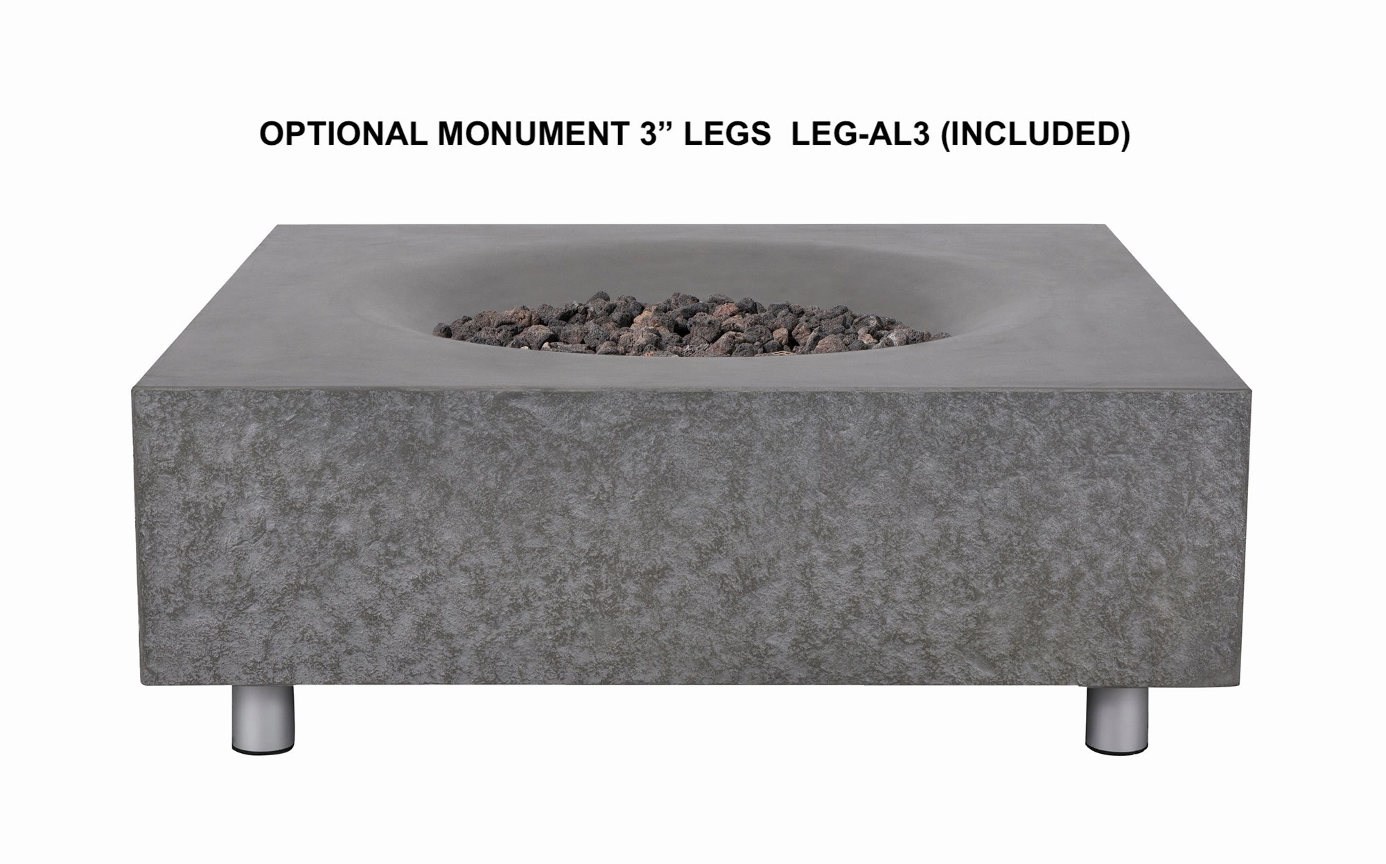 PyroMania Fire - Monument Square Concrete Fire Pit Table