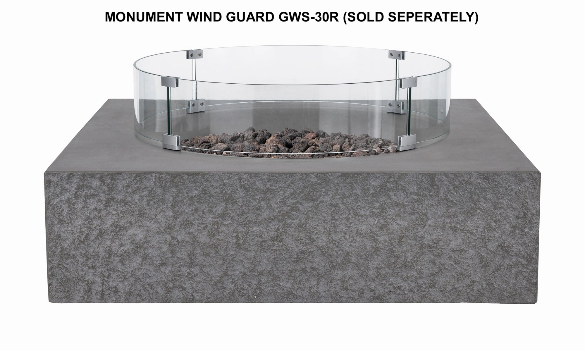 PyroMania Fire - Monument Square Concrete Fire Pit Table