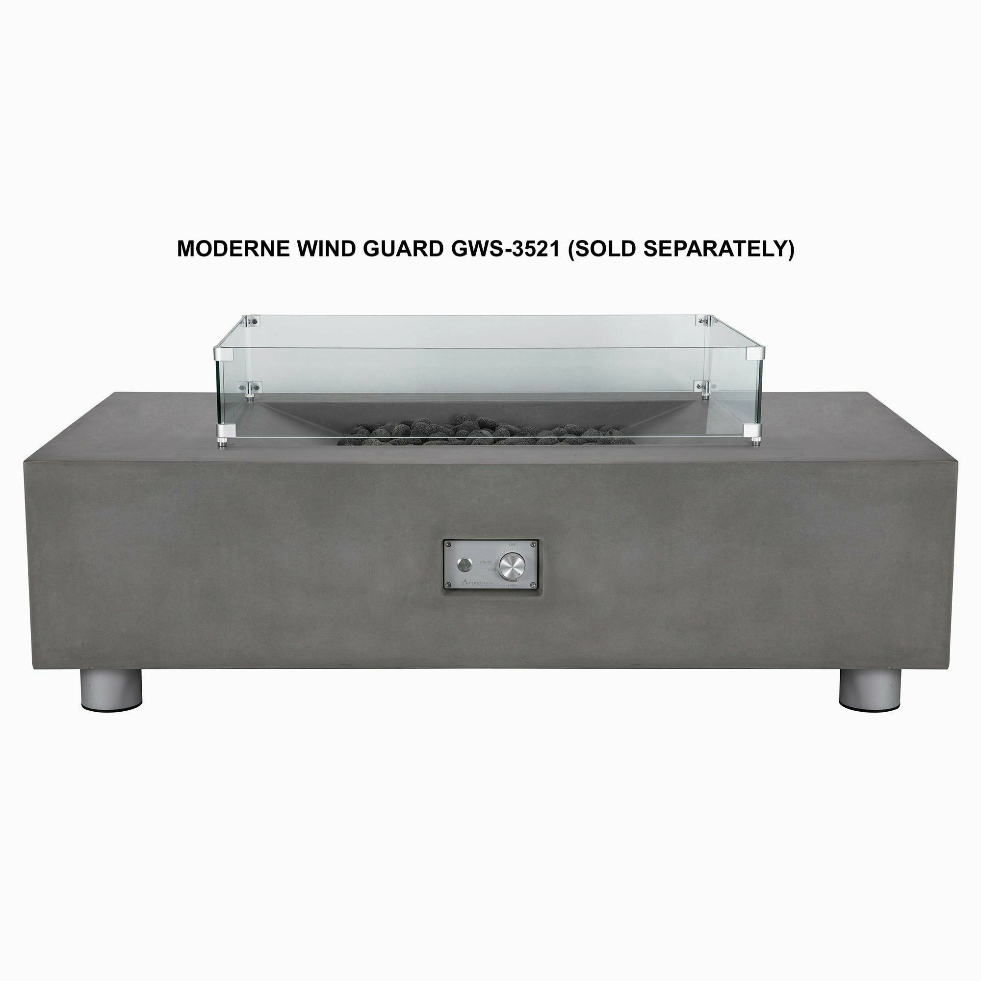PyroMania Fire - Wind Guard for Moderne Fire TableSpark screen for fire pit