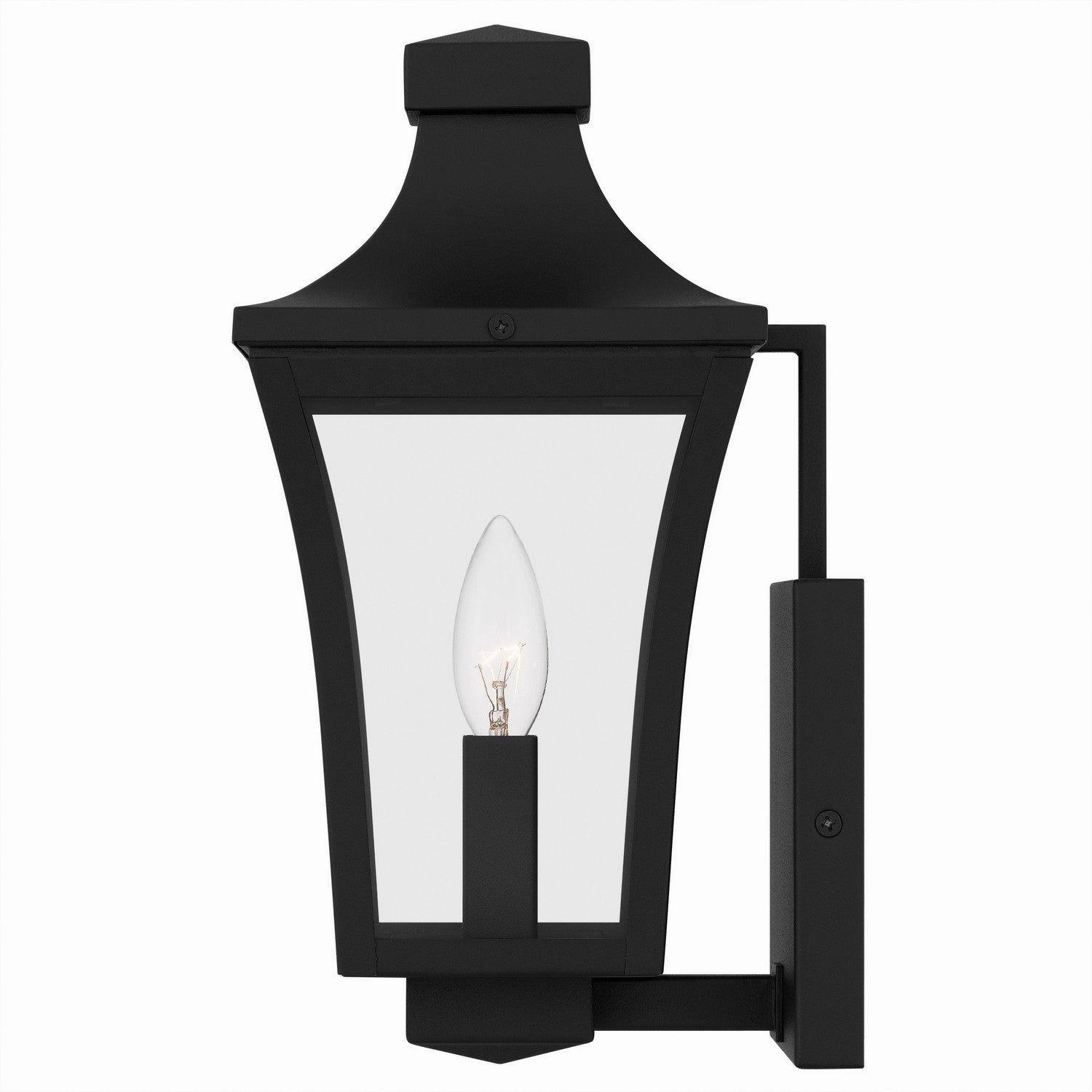 Quentin One Light Outdoor Wall Lantern Earth Black