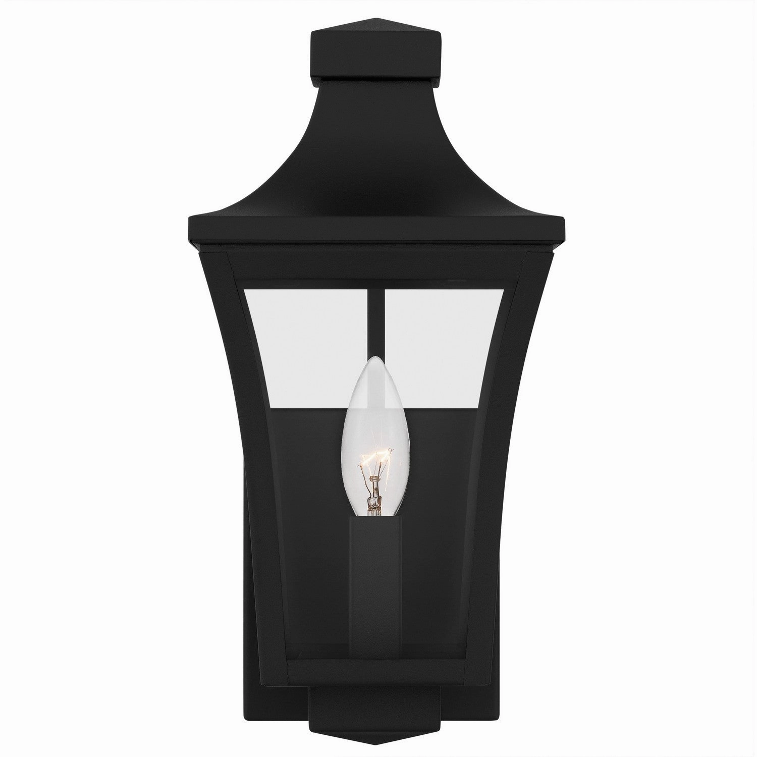 Quentin One Light Outdoor Wall Lantern Earth Black