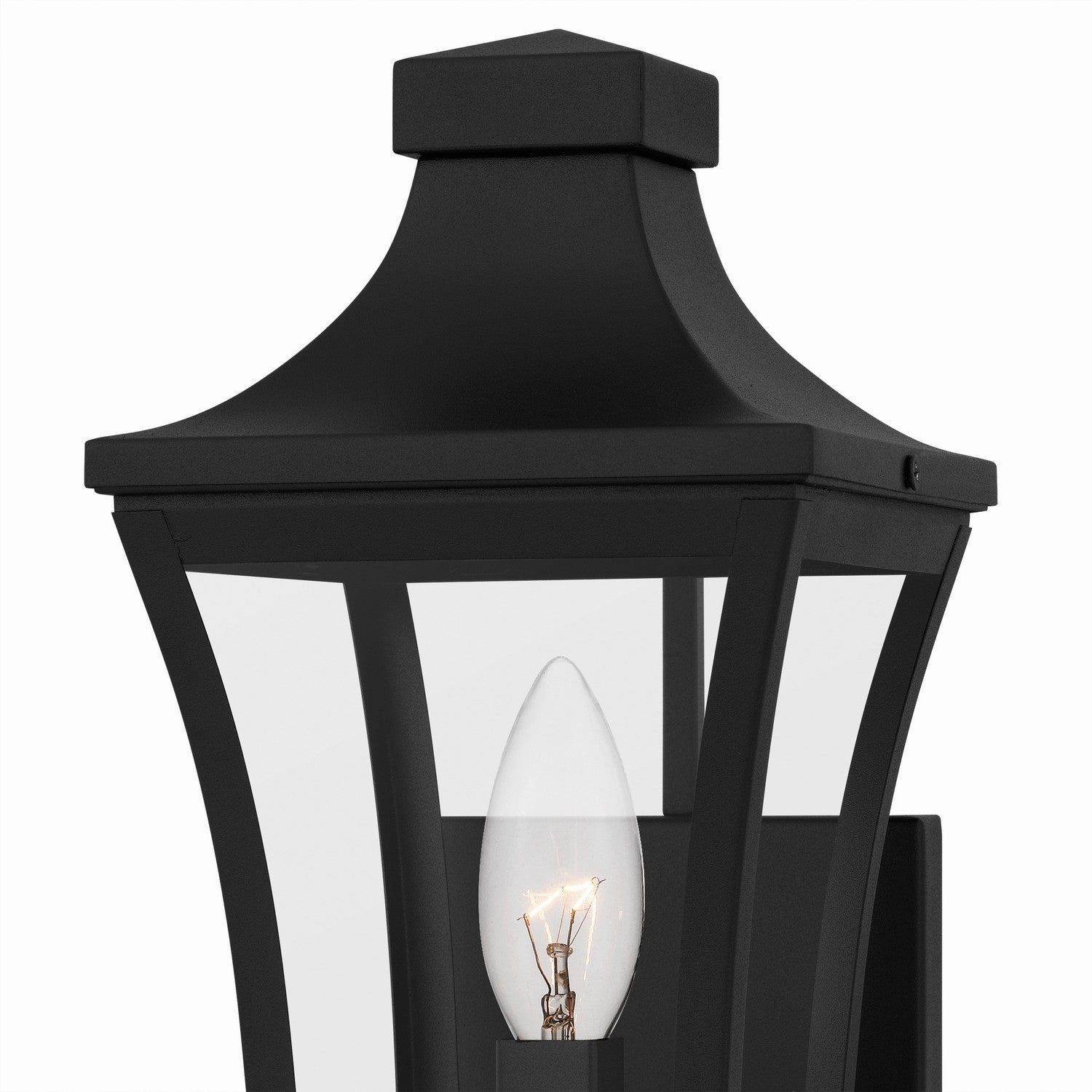 Quentin One Light Outdoor Wall Lantern Earth Black