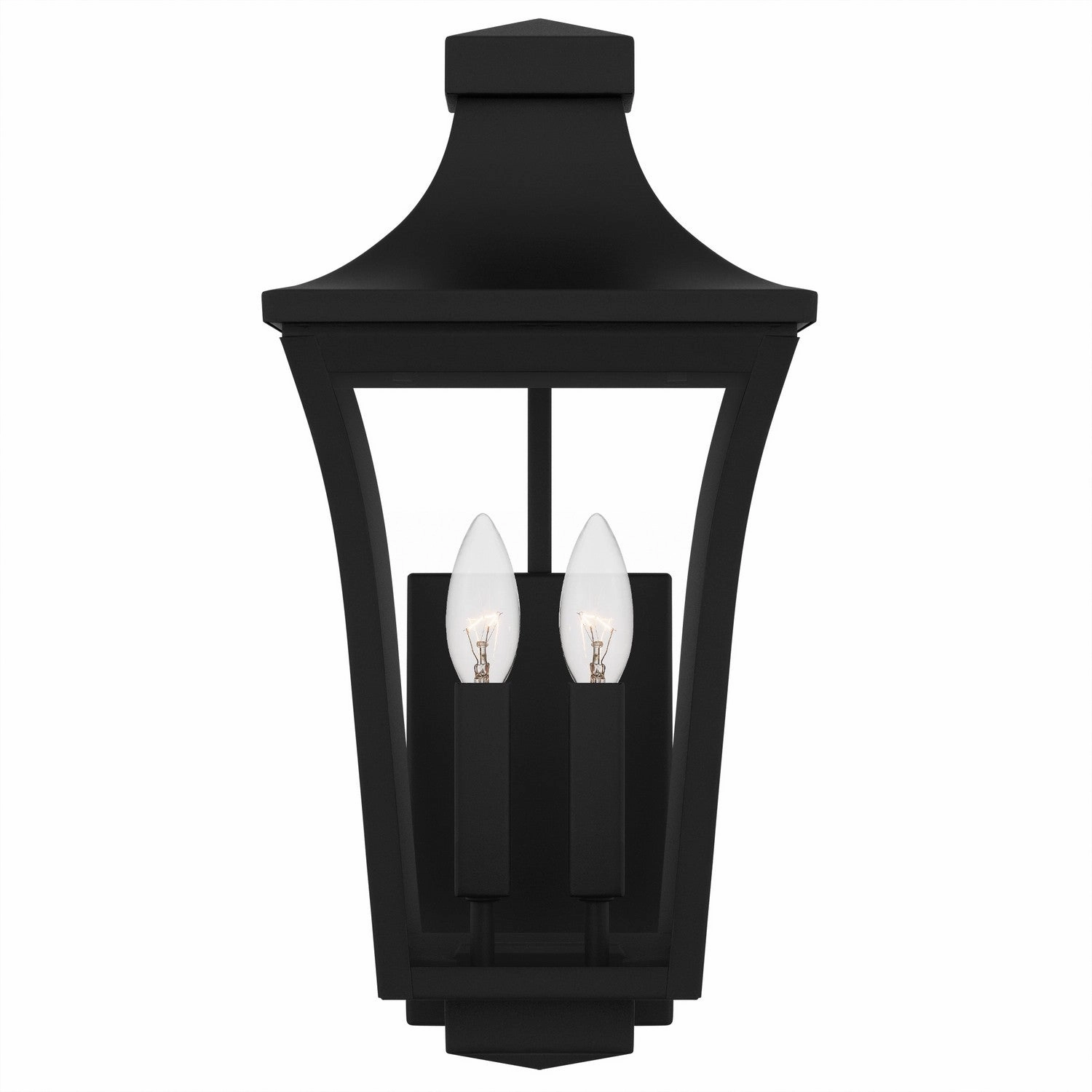 Quentin Two Light Outdoor Wall Lantern Earth Black