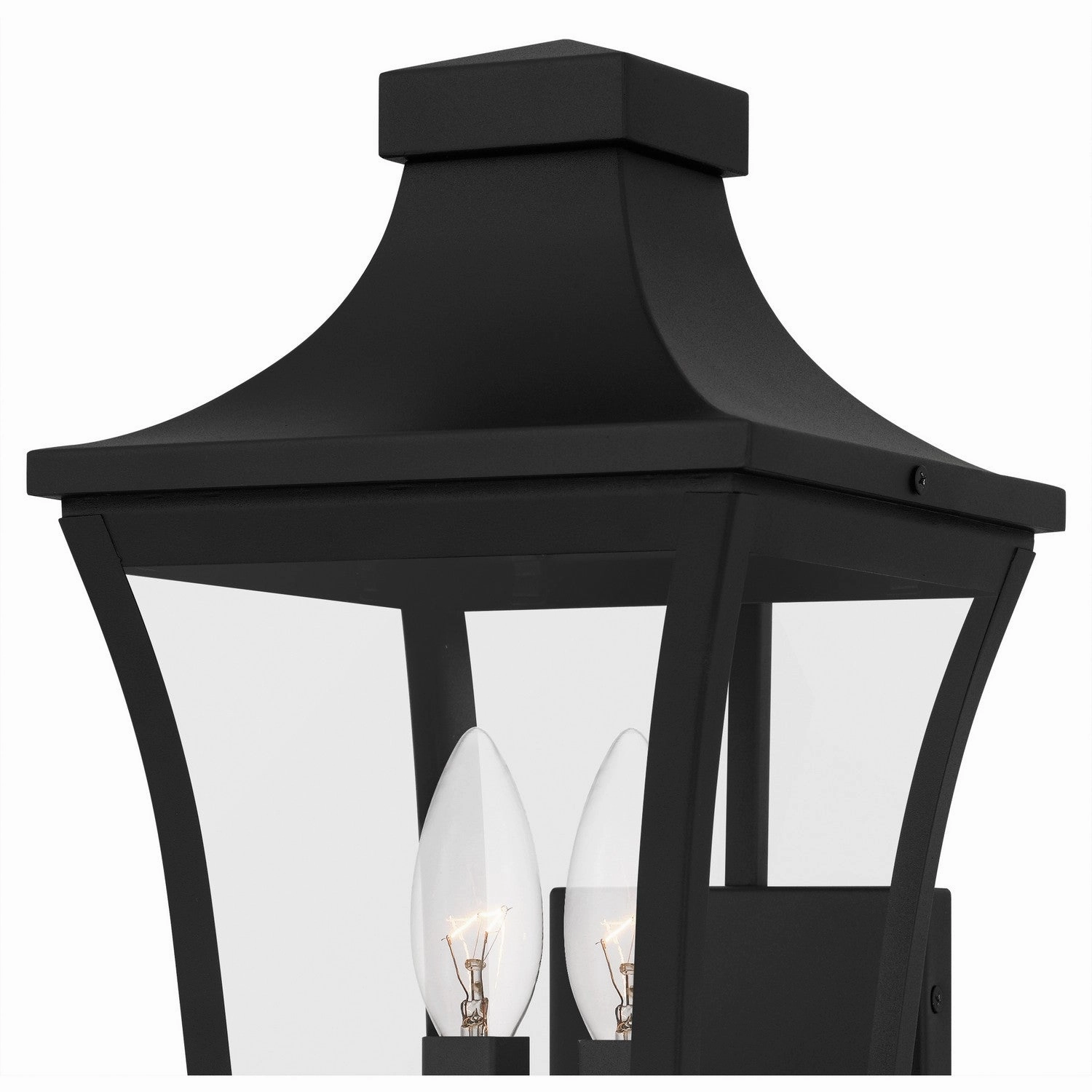 Quentin Two Light Outdoor Wall Lantern Earth Black