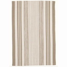 Quincy Stripe Handwoven Indoor/Outdoor Rug - Khakiwaterproof outdoor patio rug