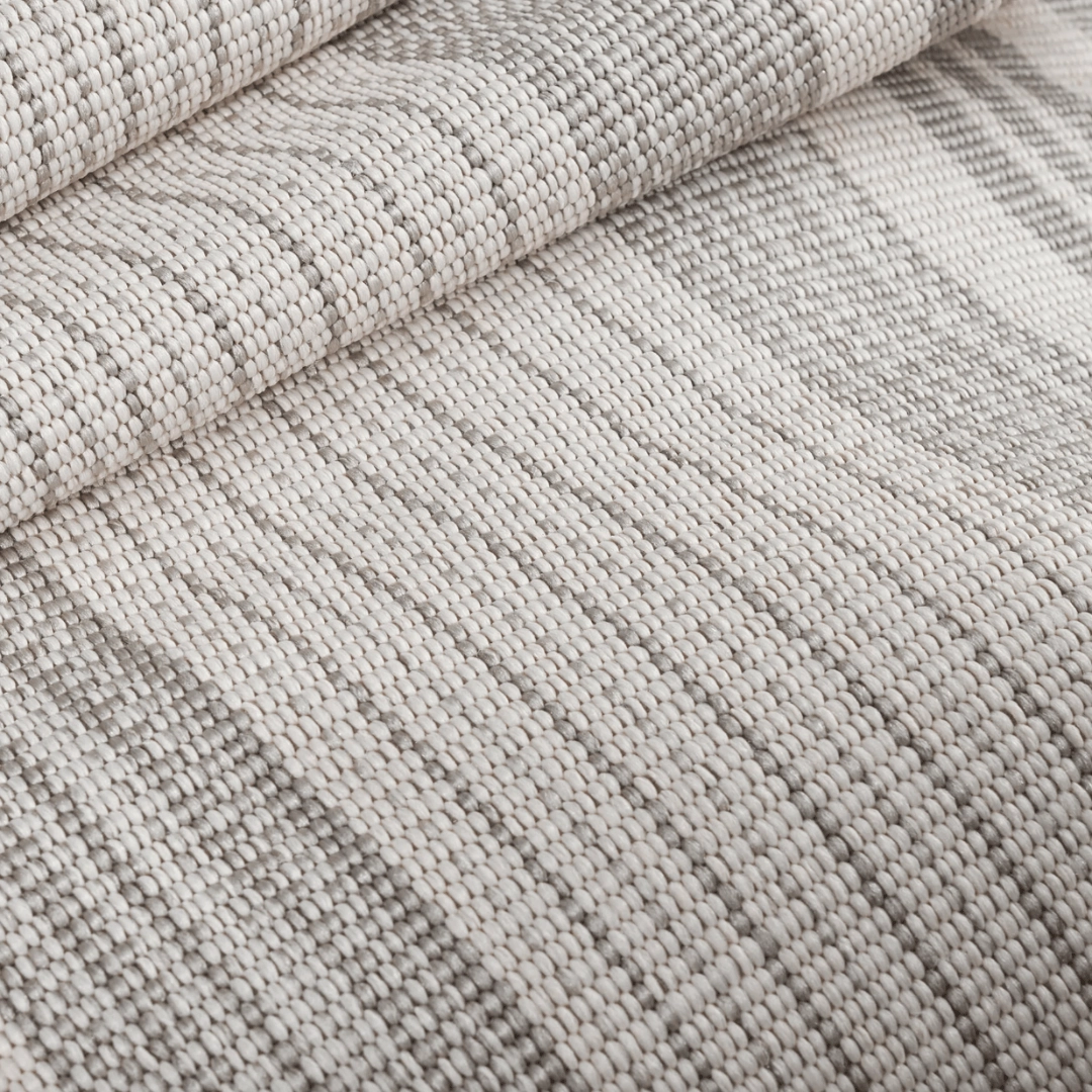 Quincy Stripe Handwoven Indoor/Outdoor Rug - Platinum