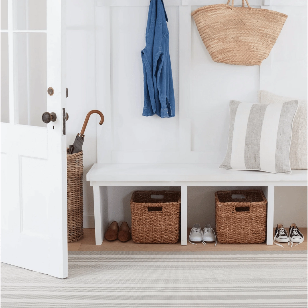 Quincy Stripe Handwoven Indoor/Outdoor Rug - Platinum