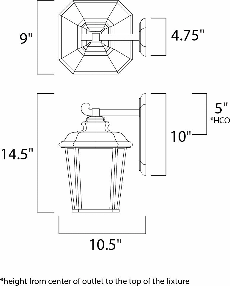 Radcliffe One Light Outdoor Wall Lantern Black Oxide