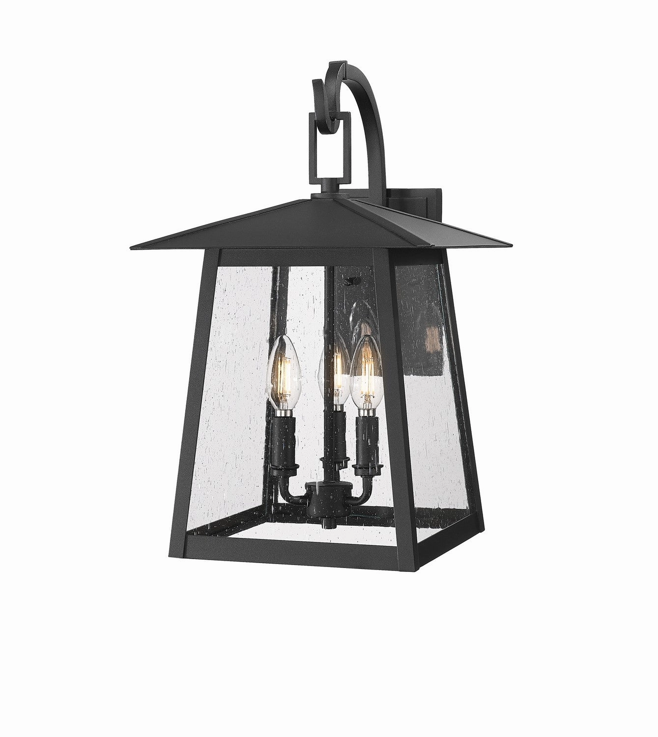 Rainer Three Light Outdoor Wall Light BlackOutdoor wall sconces with motion sensor
