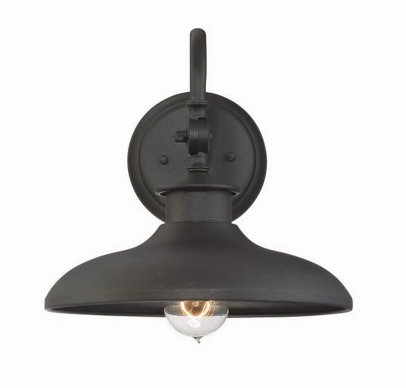 Raleigh One Light Wall Mount Black