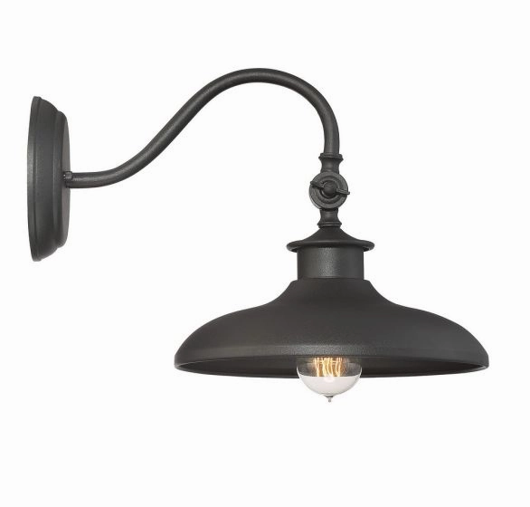 Raleigh One Light Wall Mount Black