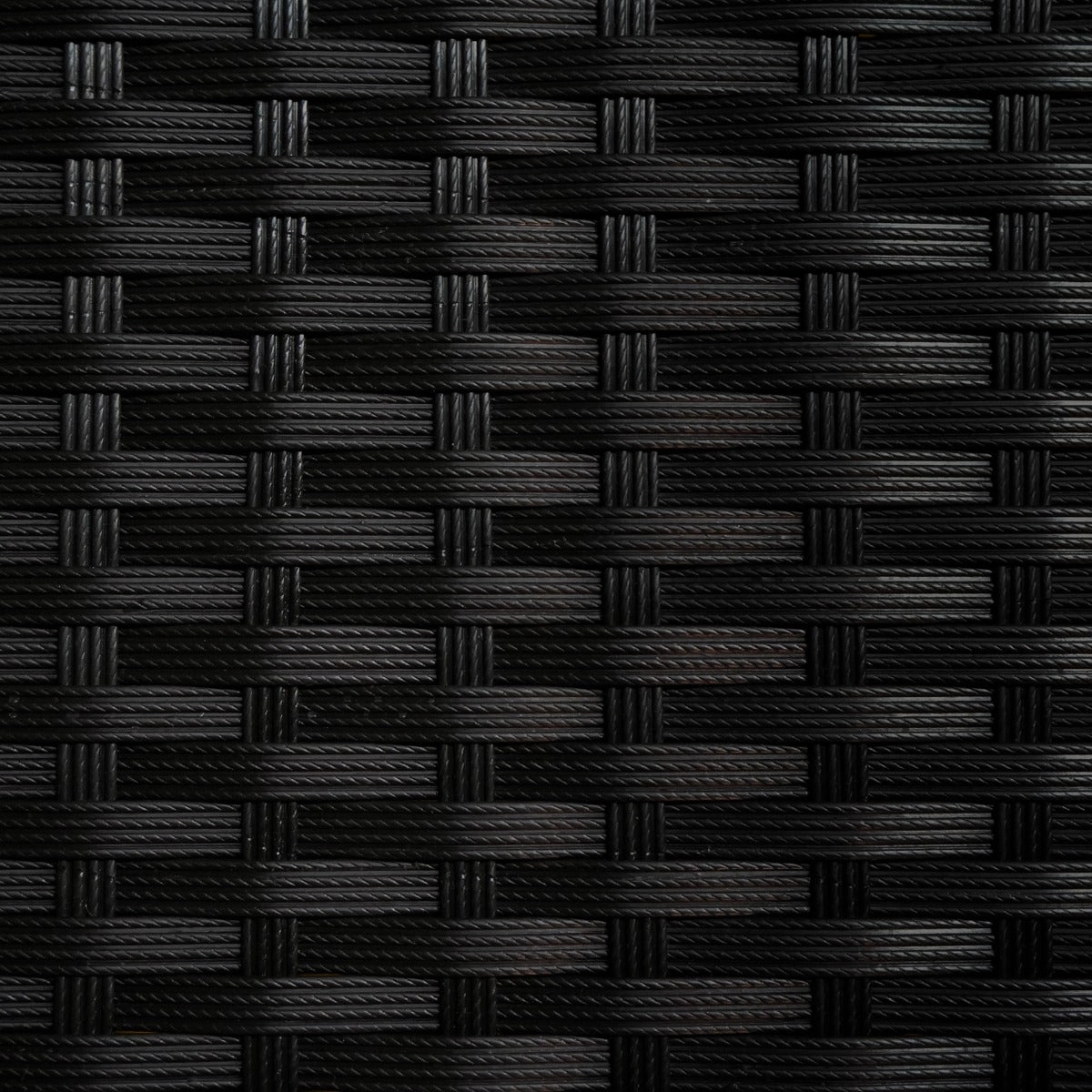 Rattan Corner Set & Cushion Storage Box - Black