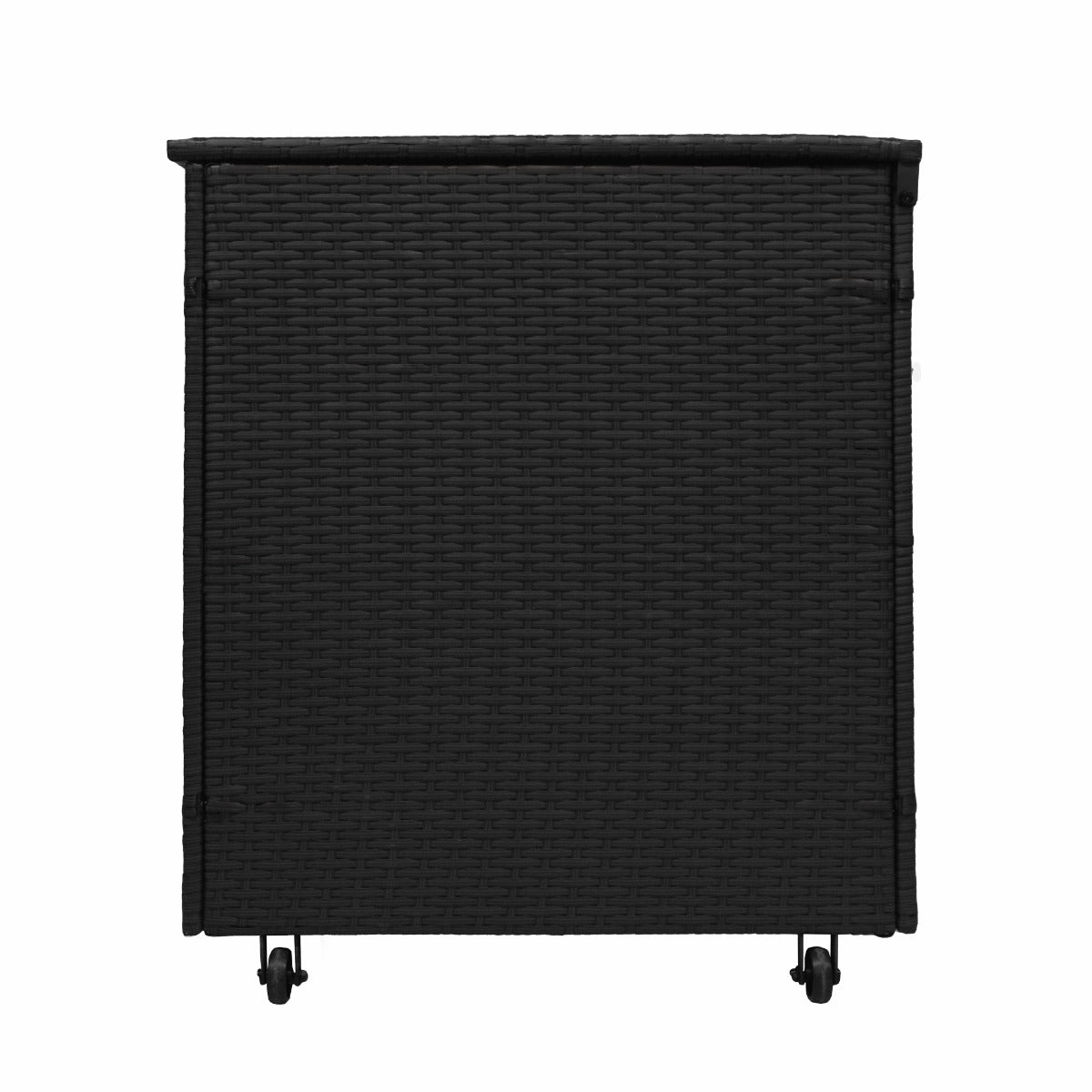 Rattan Corner Set & Cushion Storage Box - Black