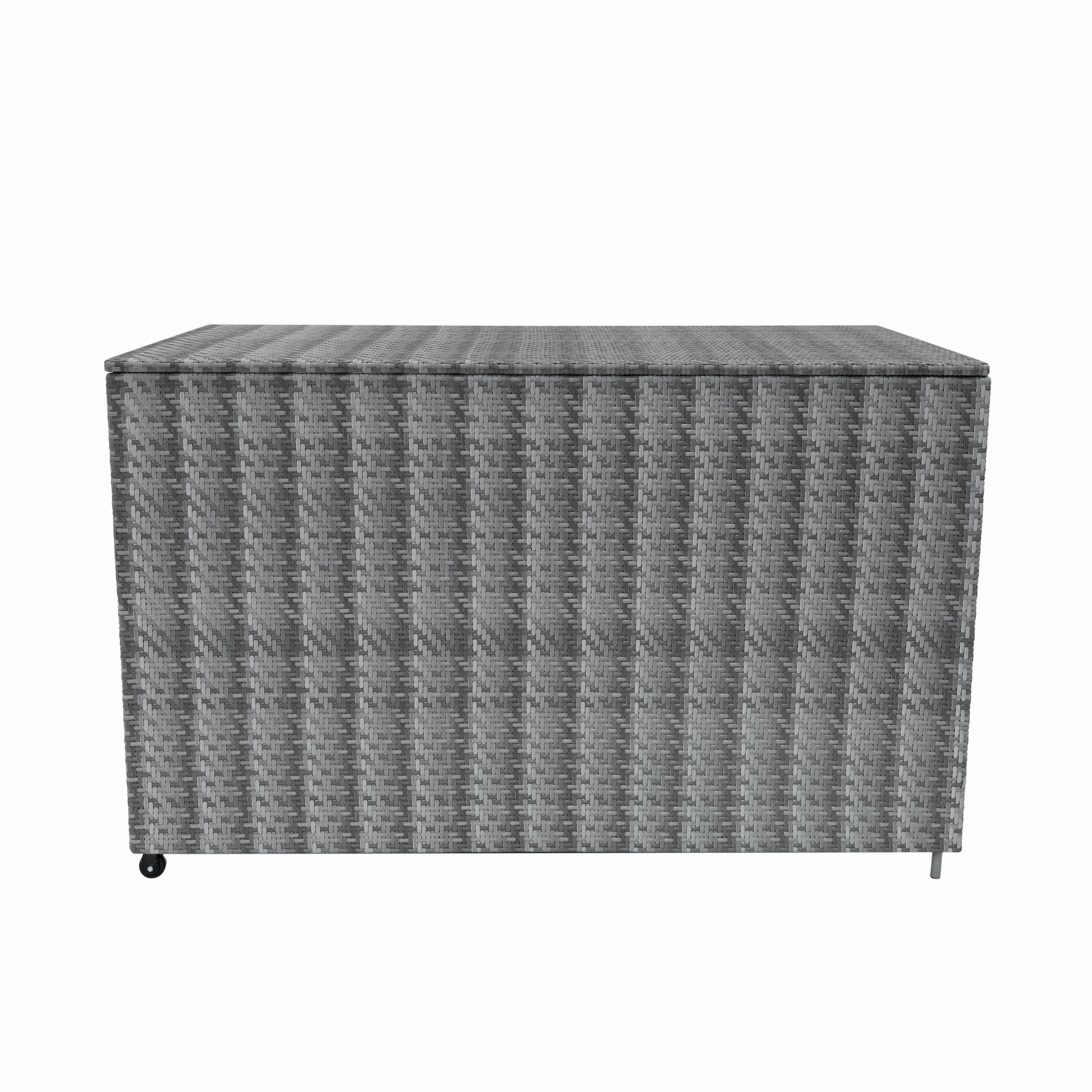 Rattan Modular 7 Piece Furniture Set & 996L Storage Box - Grey