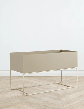 Ravine Planter Pot, Taupe - Large by Ferm Living -  - mini herb garden planters for kitchen
