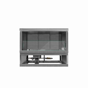 RCS 72" Cedar Creek Outdoor Gas Fireplace RFP72LECONLEDstone-look outdoor patio fireplace
