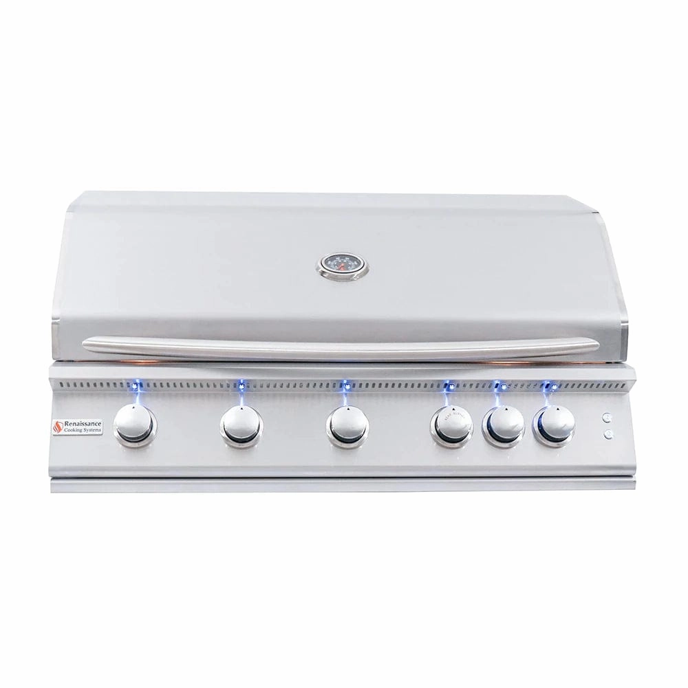 RCS Premier 40" Built-in Grill with LED Lights RJC40AL professional outdoor BBQ grill set
