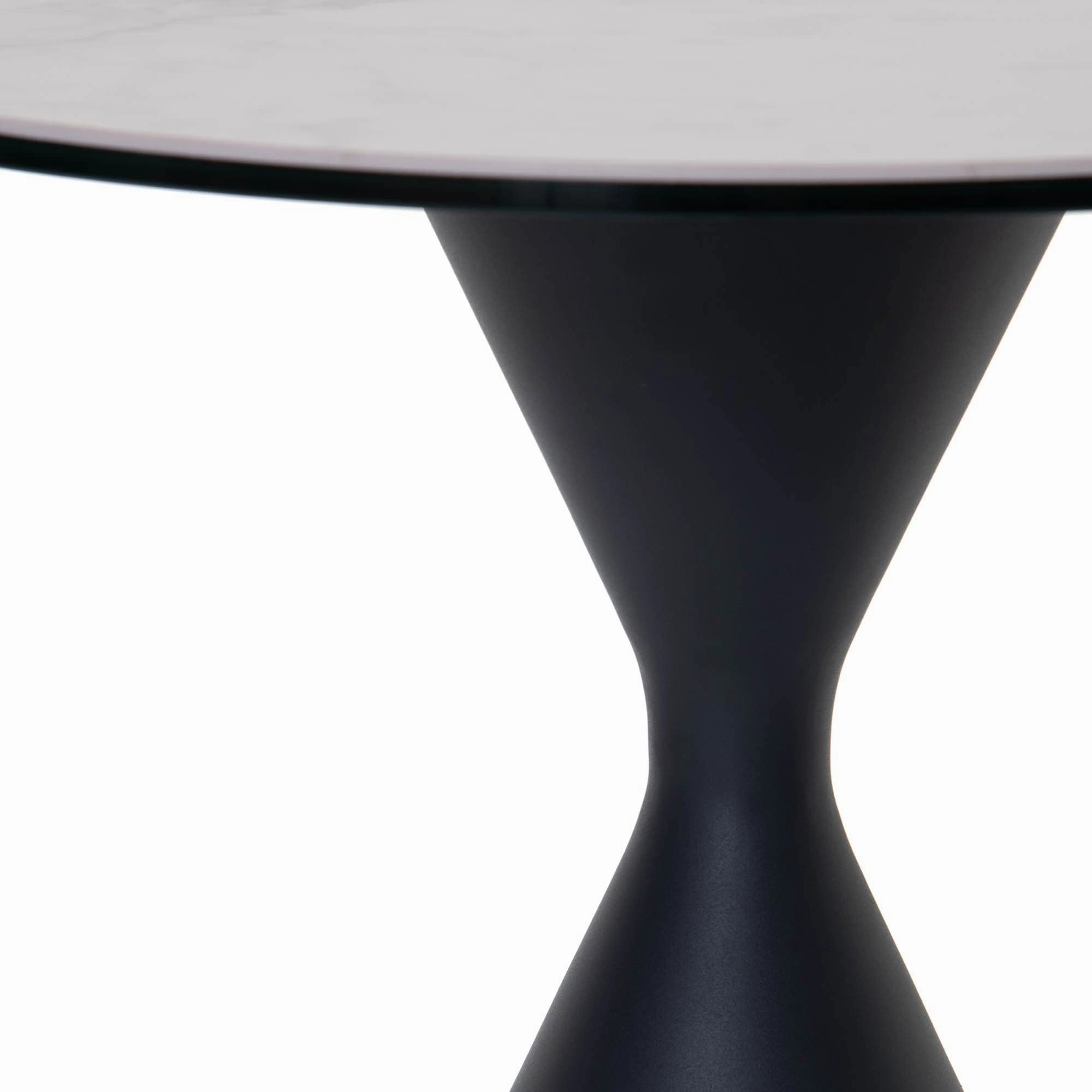 Redondo - 50cm Lamp Table With Matte White Ceramic Top