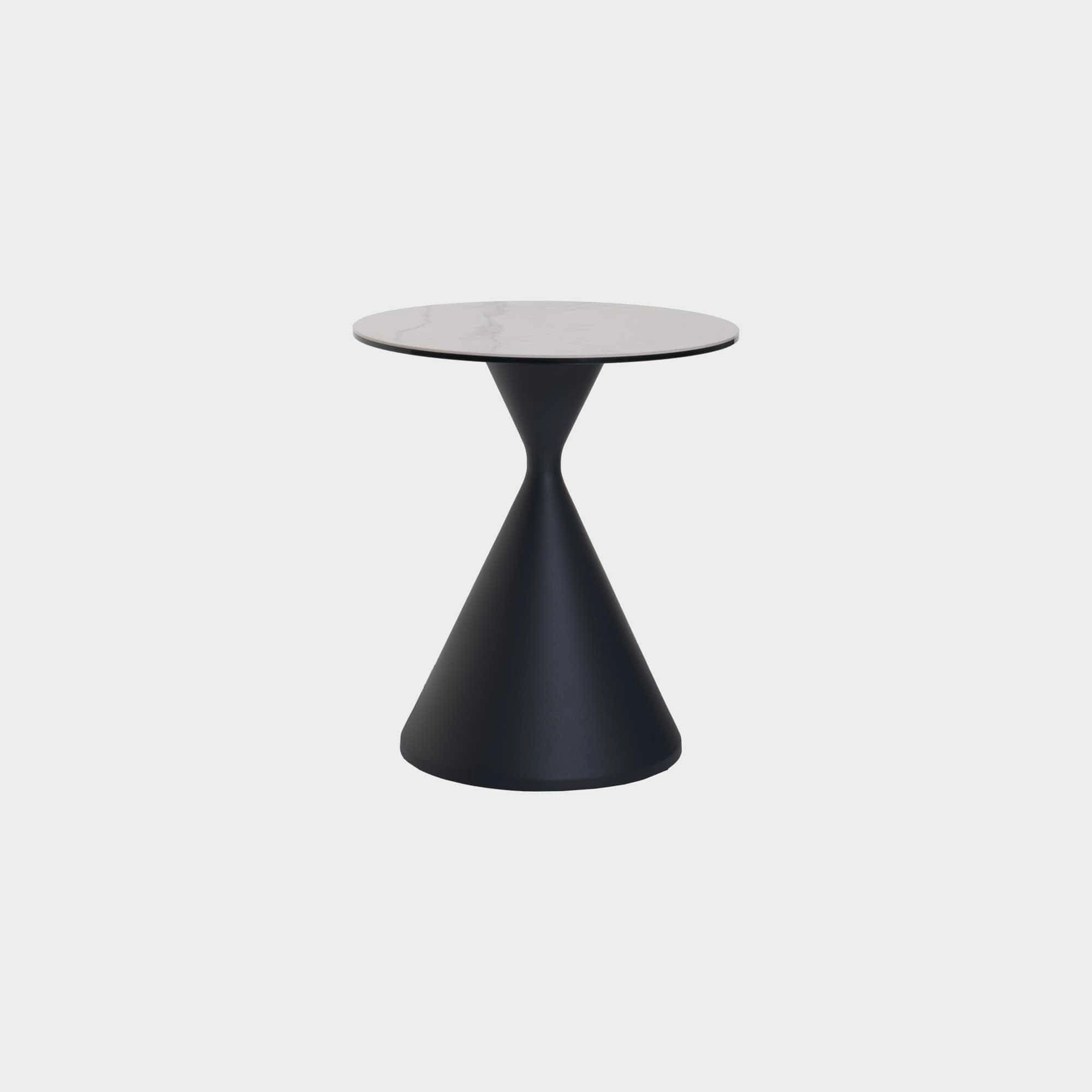 Redondo - 50cm Lamp Table With Matte White Ceramic Topoutdoor side table for patio furniture