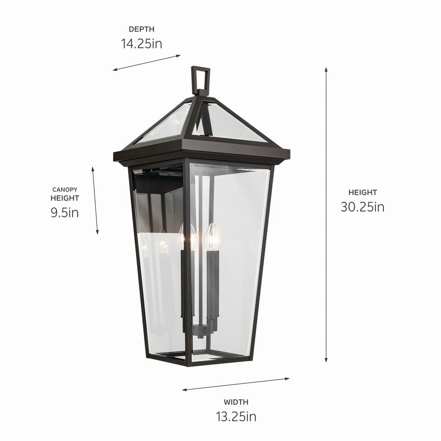 Regence Four Light Outdoor Wall Mount Olde Bronze
