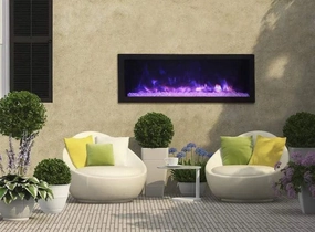 Remii Deep 45" Electric Fireplace 102745-DEstone-look outdoor patio fireplace
