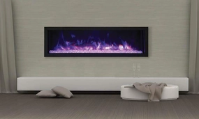 Remii Extra Slim 45" Electric Fireplace 102745-XSstone-look outdoor patio fireplace