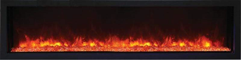 Remii Extra Slim 65" Electric Fireplace 102765-XSstone-look outdoor patio fireplace