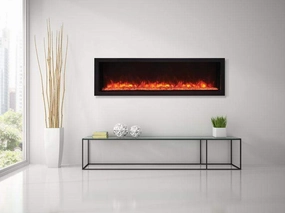 Remii Extra Tall 65" Electric Fireplace 102765-XTstone-look outdoor patio fireplace