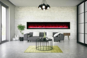 Remii Wall Mount Basic 100" Electric Fireplace WM-100-Bstone-look outdoor patio fireplace