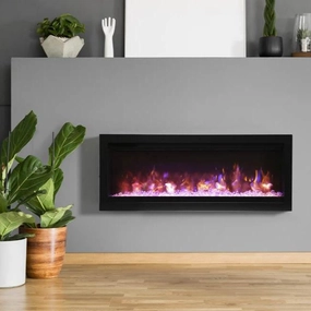 Remii Wall Mount Basic 42" Electric Fireplace WM-42-Bstone-look outdoor patio fireplace