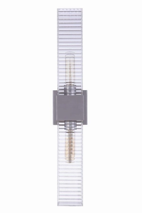 Ridge Two Light Outdoor Wall Mount Satin AluminumOutdoor wall sconces with motion sensor