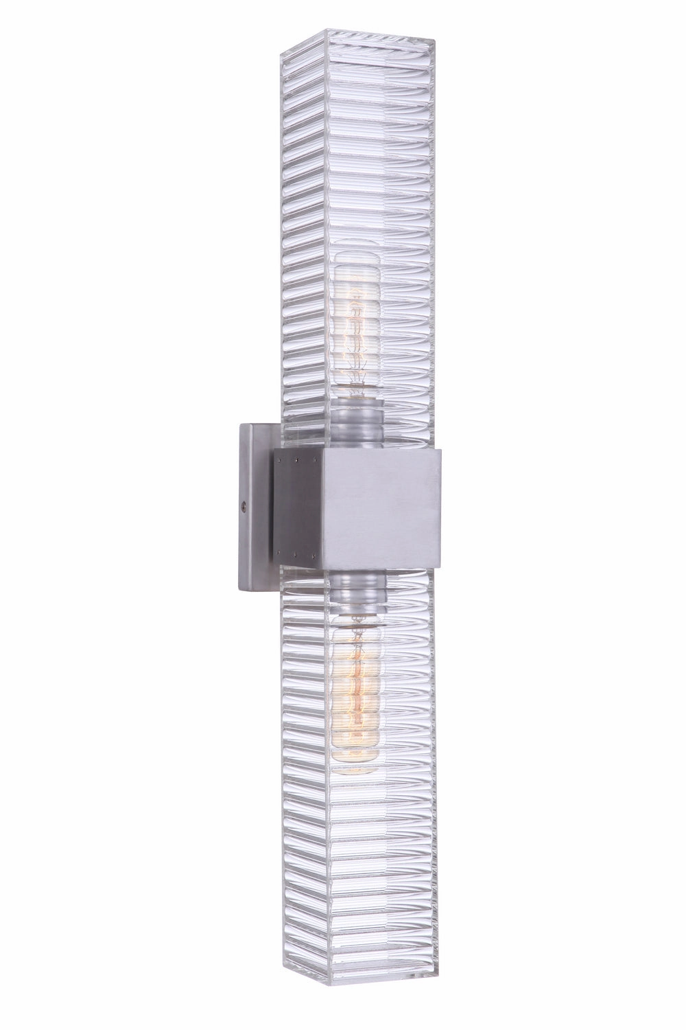 Ridge Two Light Outdoor Wall Mount Satin Aluminum