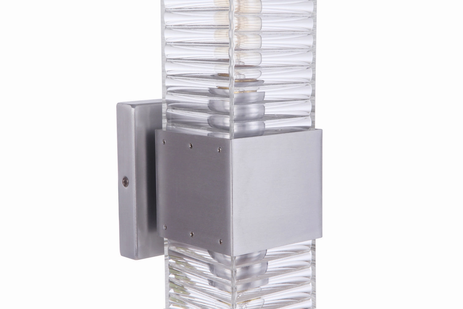 Ridge Two Light Outdoor Wall Mount Satin Aluminum