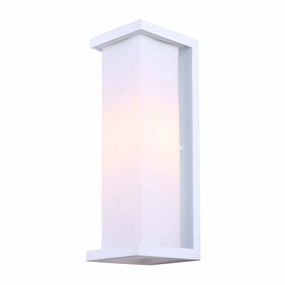 Ridley One Light Outdoor Lantern WhiteOutdoor wall sconces with motion sensor