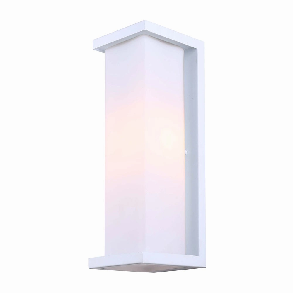 Ridley One Light Outdoor Lantern WhiteOutdoor wall sconces with motion sensor