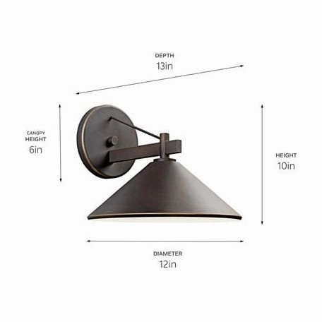 Ripley 12" 1-Light Outdoor Wall Light