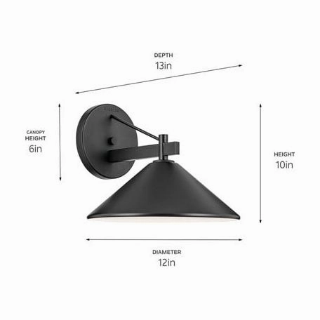 Ripley 12" 1-Light Outdoor Wall Light