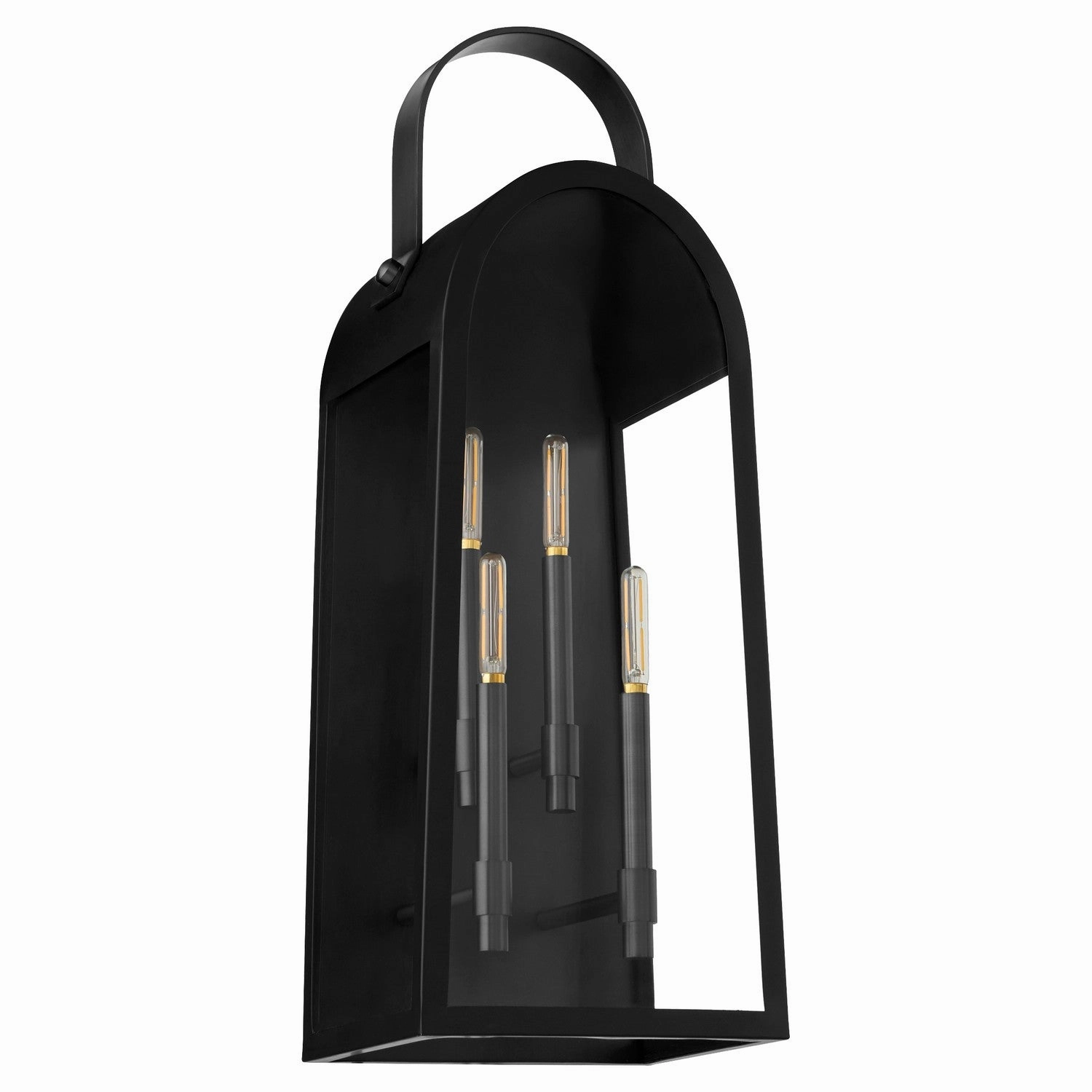 Rossi Four Light Lantern Matte BlackOutdoor wall sconces with motion sensor