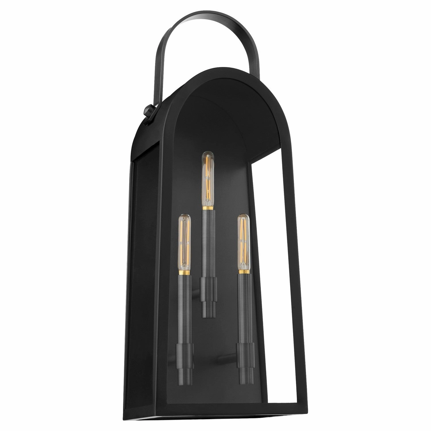 Rossi Three Light Wall Mount Matte BlackOutdoor wall sconces with motion sensor