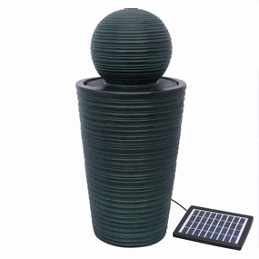 Round Ball Solar Water Feature extra large ceramic garden planters