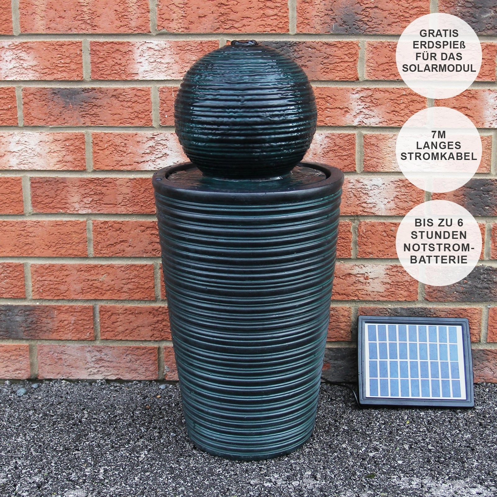 Round Ball Solar Water Feature