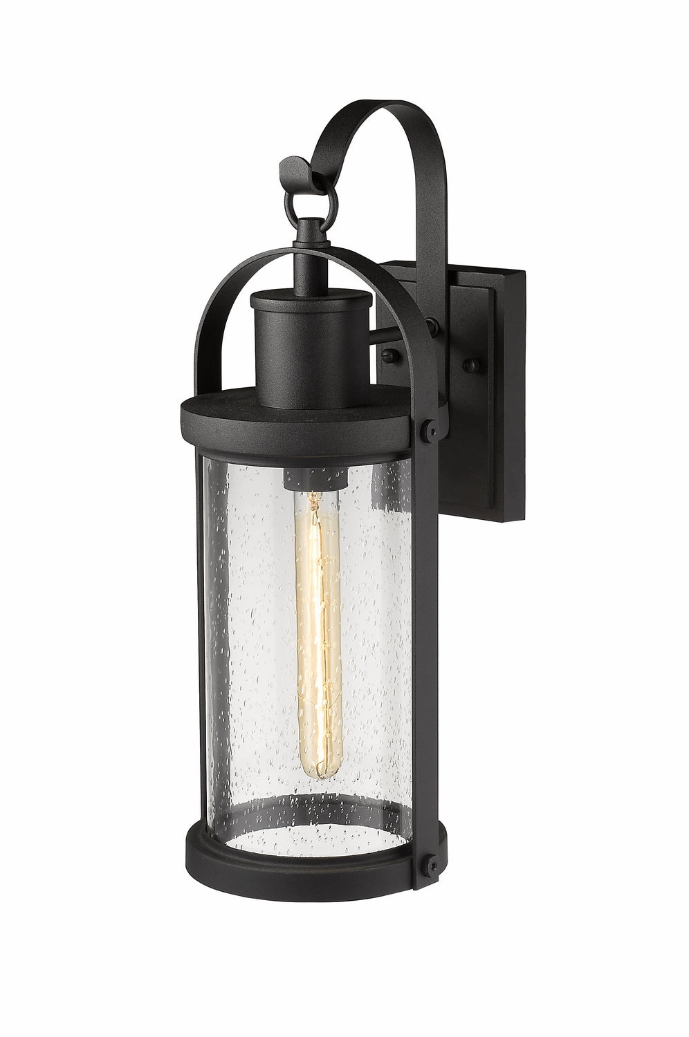 Roundhouse One Light Outdoor Wall Light Black