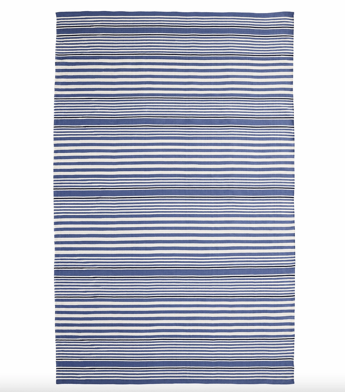 Rugby Stripe Indoor/Outdoor Rug - Denim Bluewaterproof outdoor patio rug