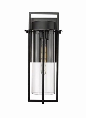 Russell One Light Outdoor Wall Sconce Powder Coated BlackOutdoor wall sconces with motion sensor
