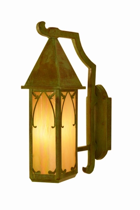 Saint George One Light Wall Mount Verdigris PatinaOutdoor wall sconces with motion sensor