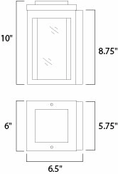 Salon LED LED Outdoor Wall Sconce Black