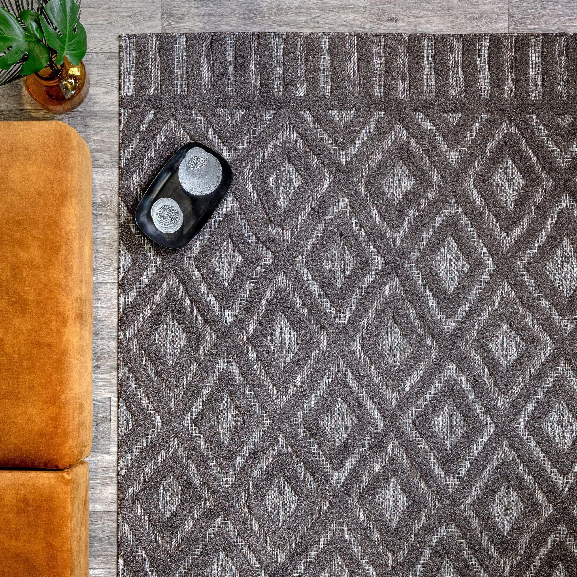Salta Rug - Charcoal Diamond Rug