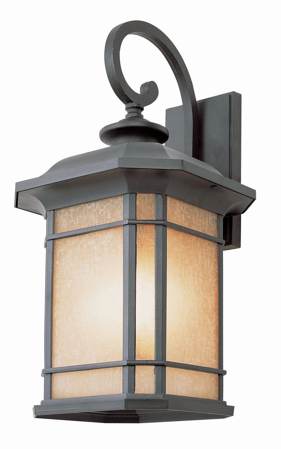 San Miguel Three Light Wall Lantern BlackOutdoor wall sconces with motion sensor